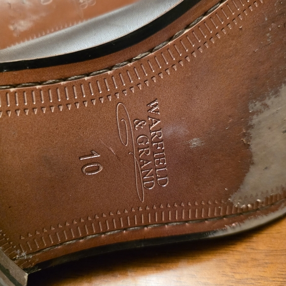 Warfield & Grand Men's Classic Brown Leather Oxford Shoes Size 10 - Picture 11 of 12